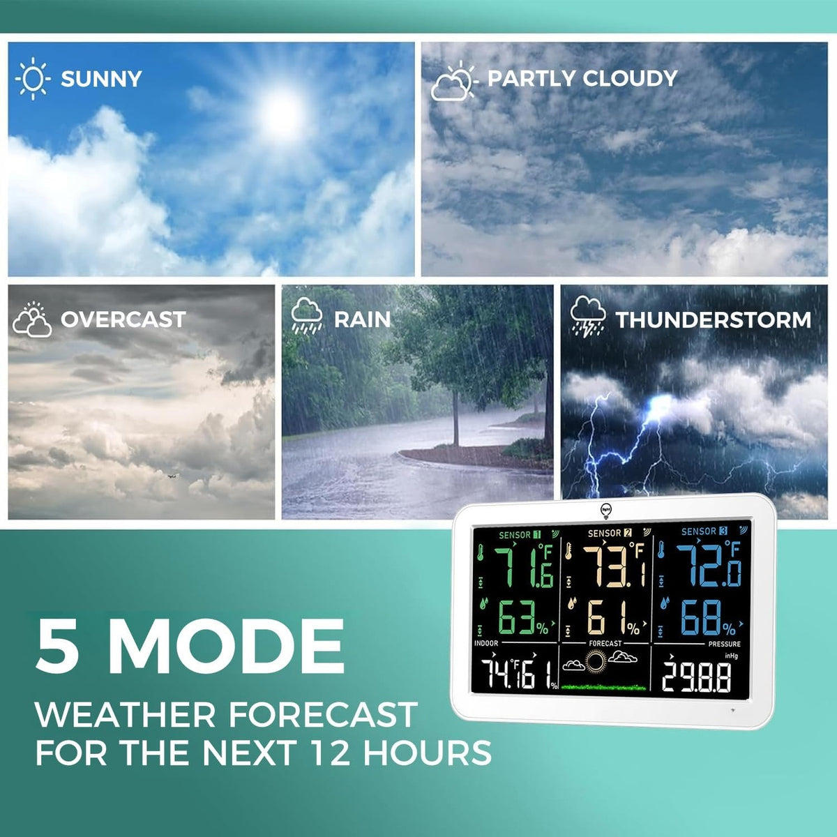Wireless Weather Station 3 Sensors