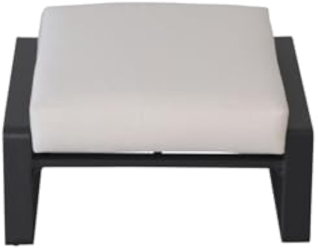 Aluminum Ottomans with Seat Cushions