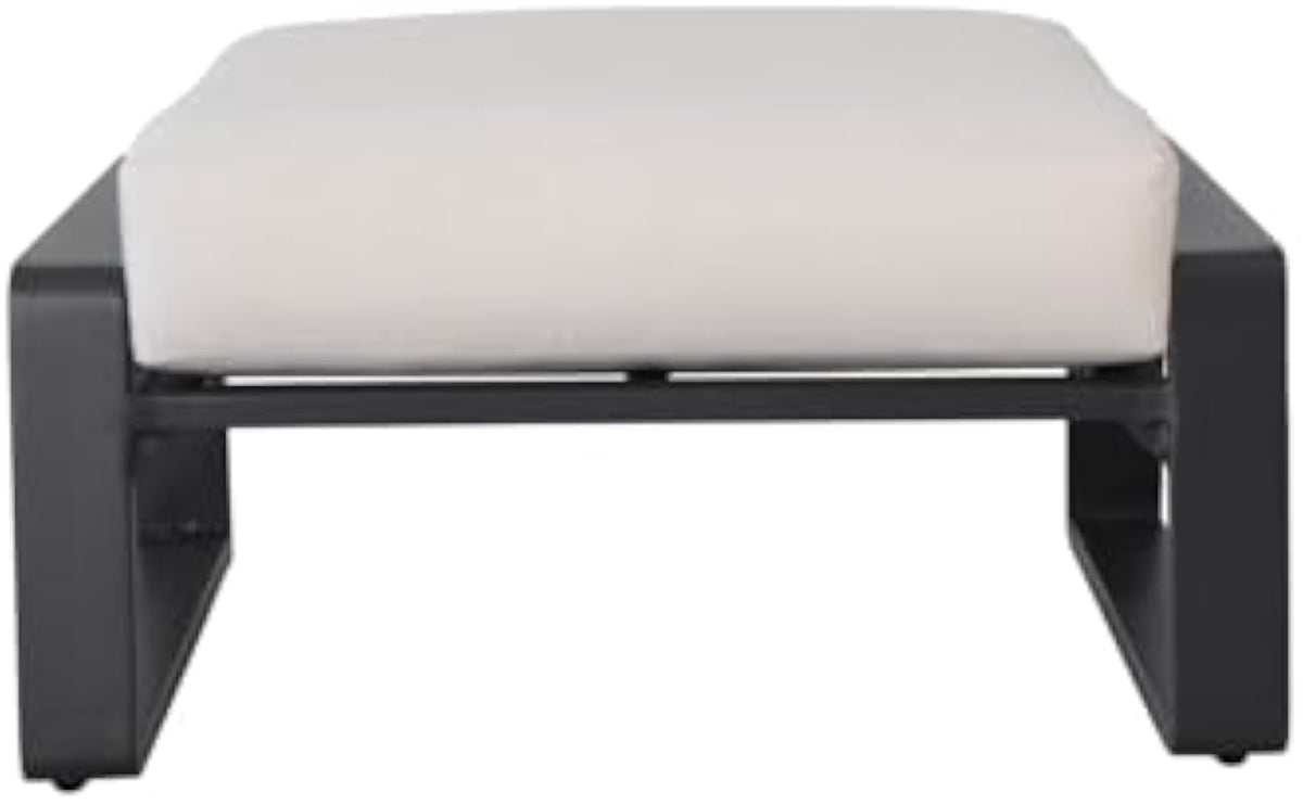 Aluminum Ottomans with Seat Cushions