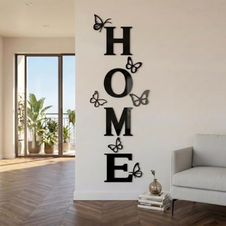 10‑Pack Black Acrylic Home Wall Decor Signs