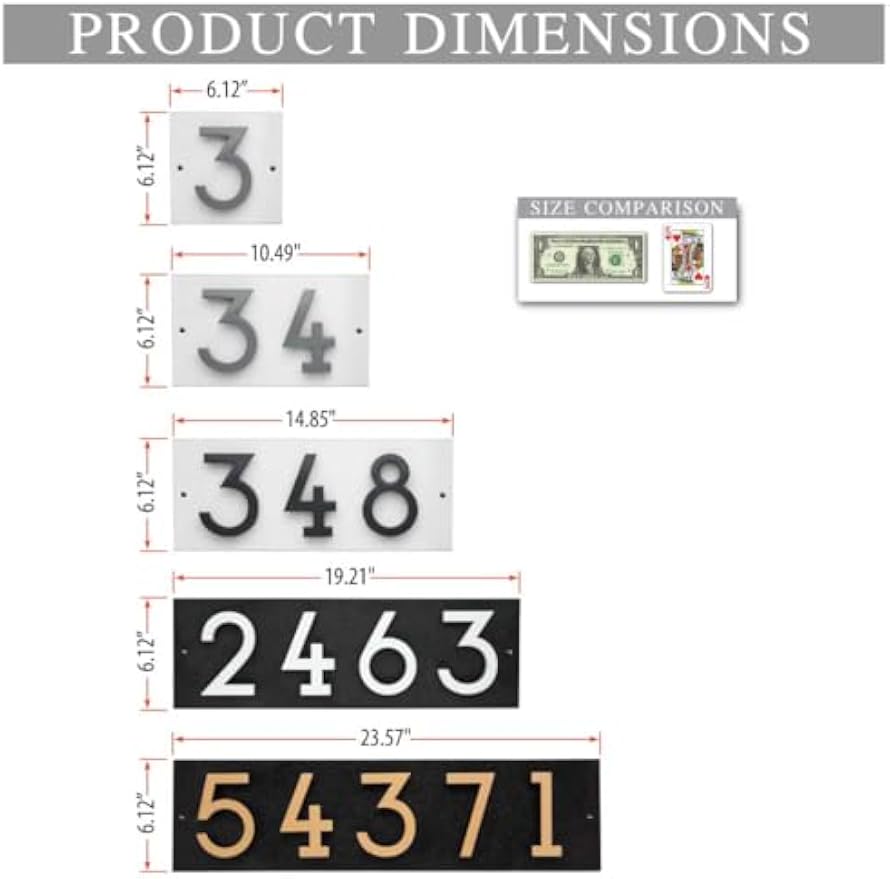 Floating Horizontal Address Wall Plaque