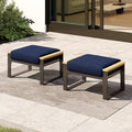 Aluminum Patio Ottoman with Olefin Foam Cushions