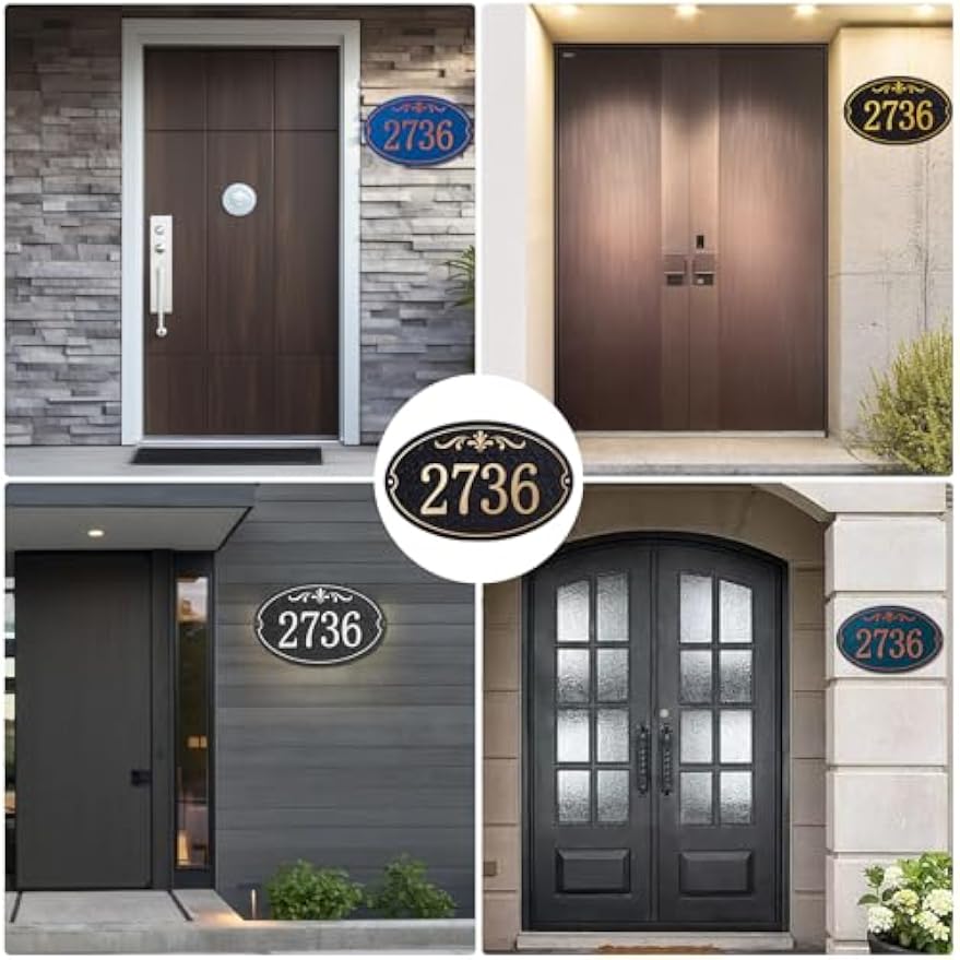 Oval Personalized Custom House Address Plaque
