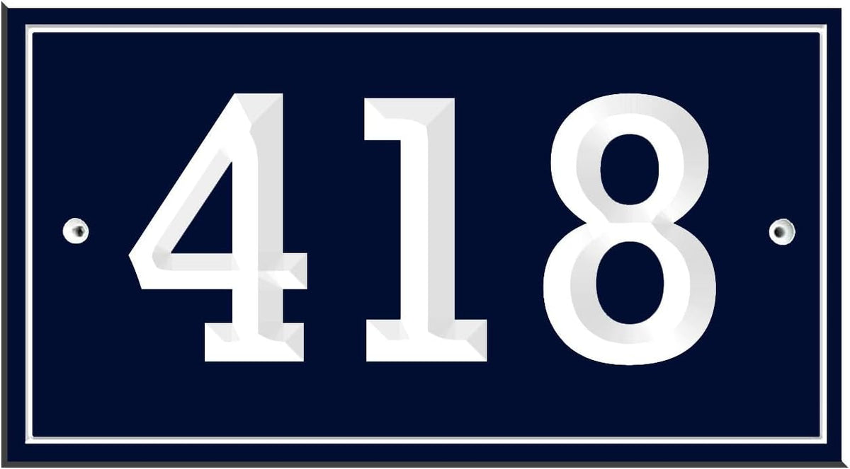 Carved PVC Custom House Number Address Plaque