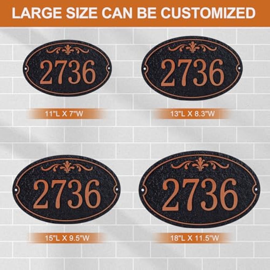 Oval Personalized Custom House Address Plaque