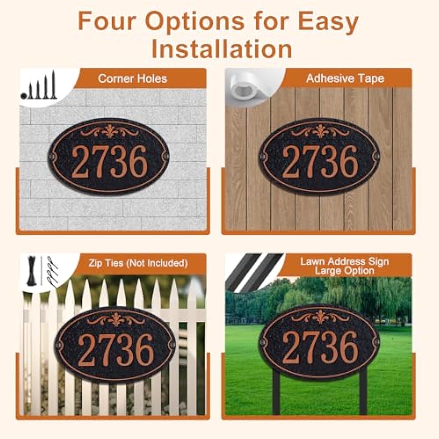 Oval Personalized Custom House Address Plaque
