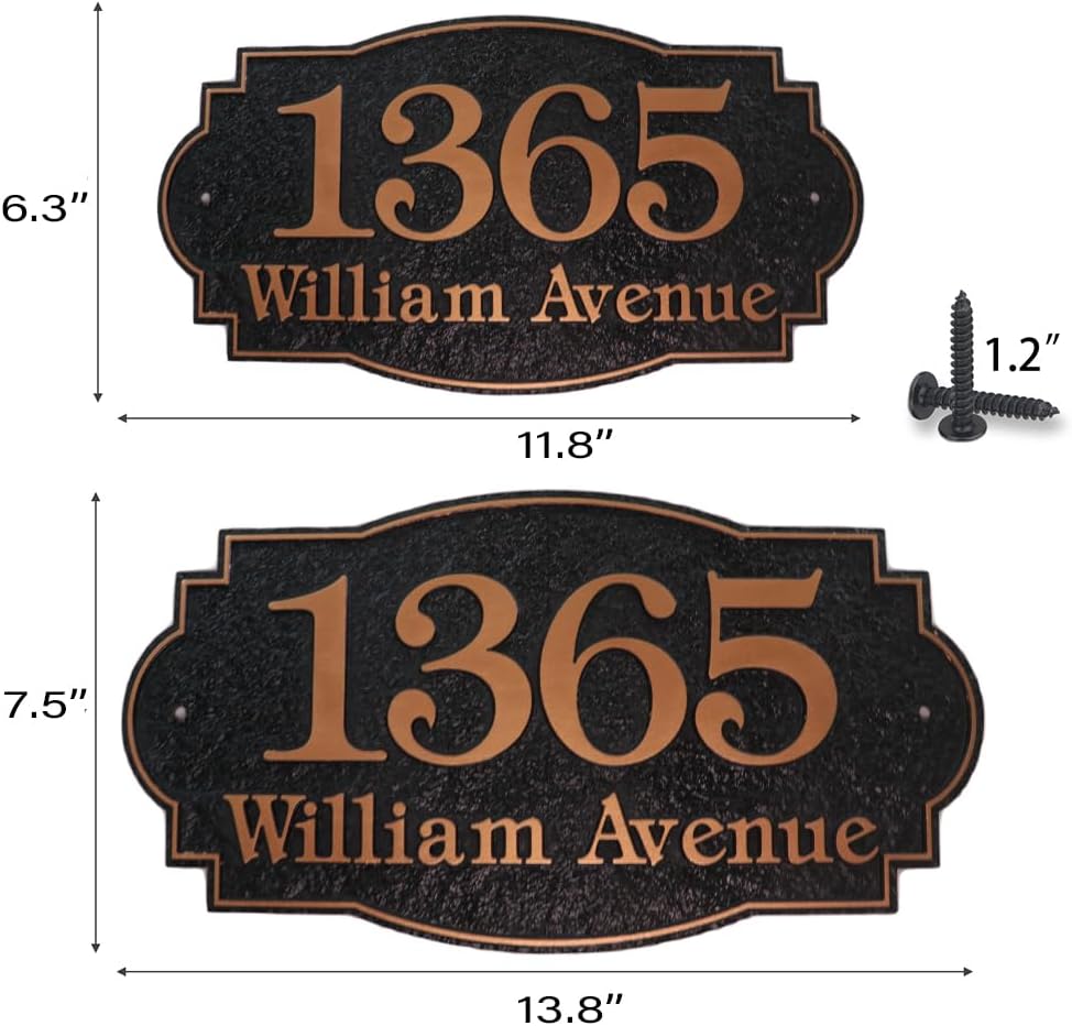 Custom House Number Address Plaque