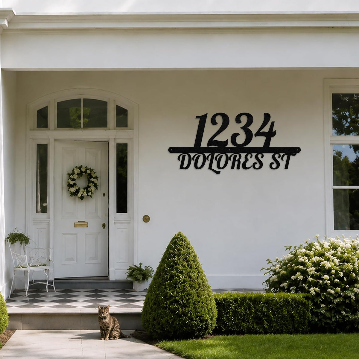 Custom Metal House Number Address Plaque