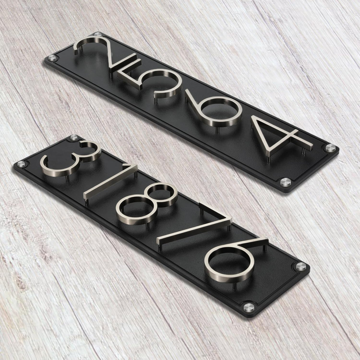 Custom Floating Metal House Number Address Plaque
