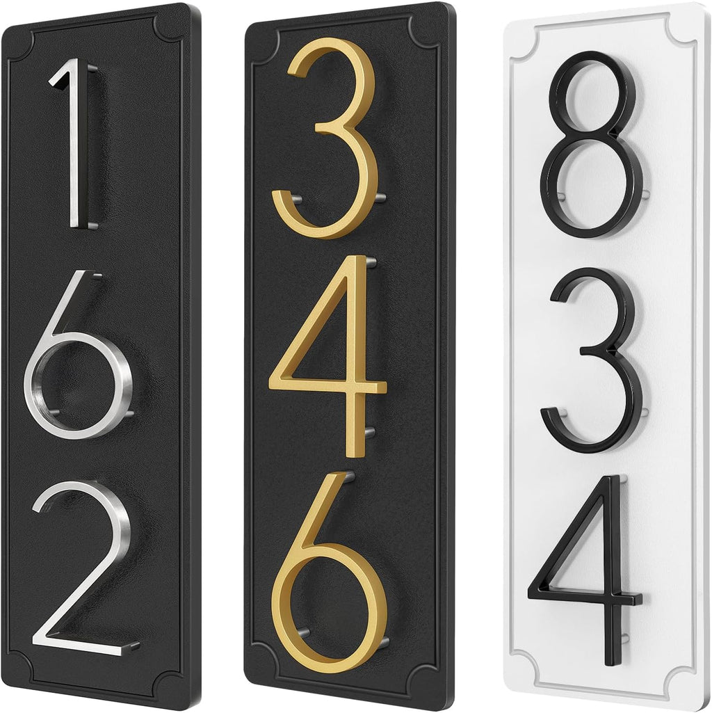 Custom Floating Metal House Number Address Plaque