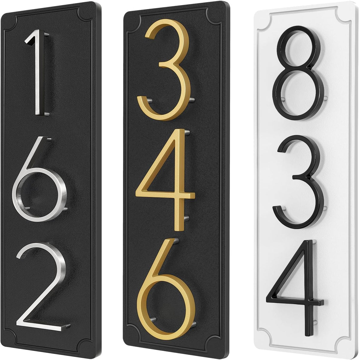 Custom Floating Metal House Number Address Plaque