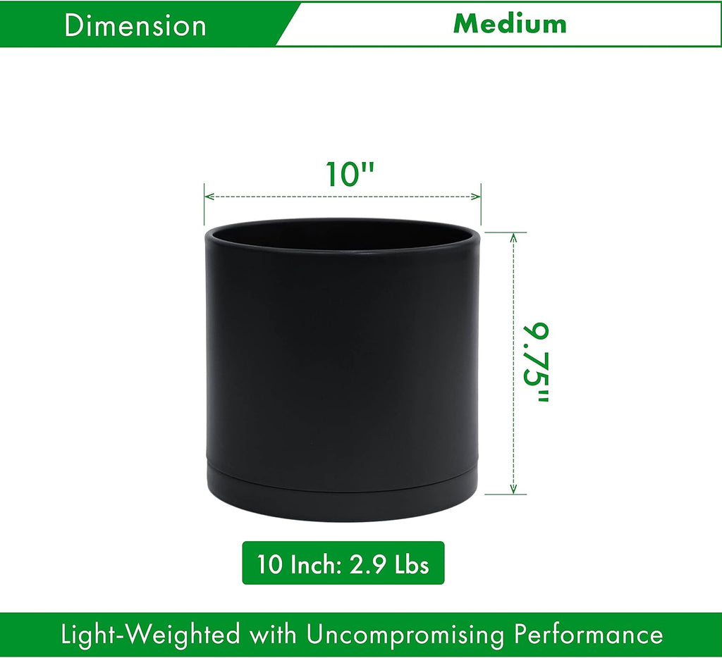 10 Inch Plastic Planter with Saucer