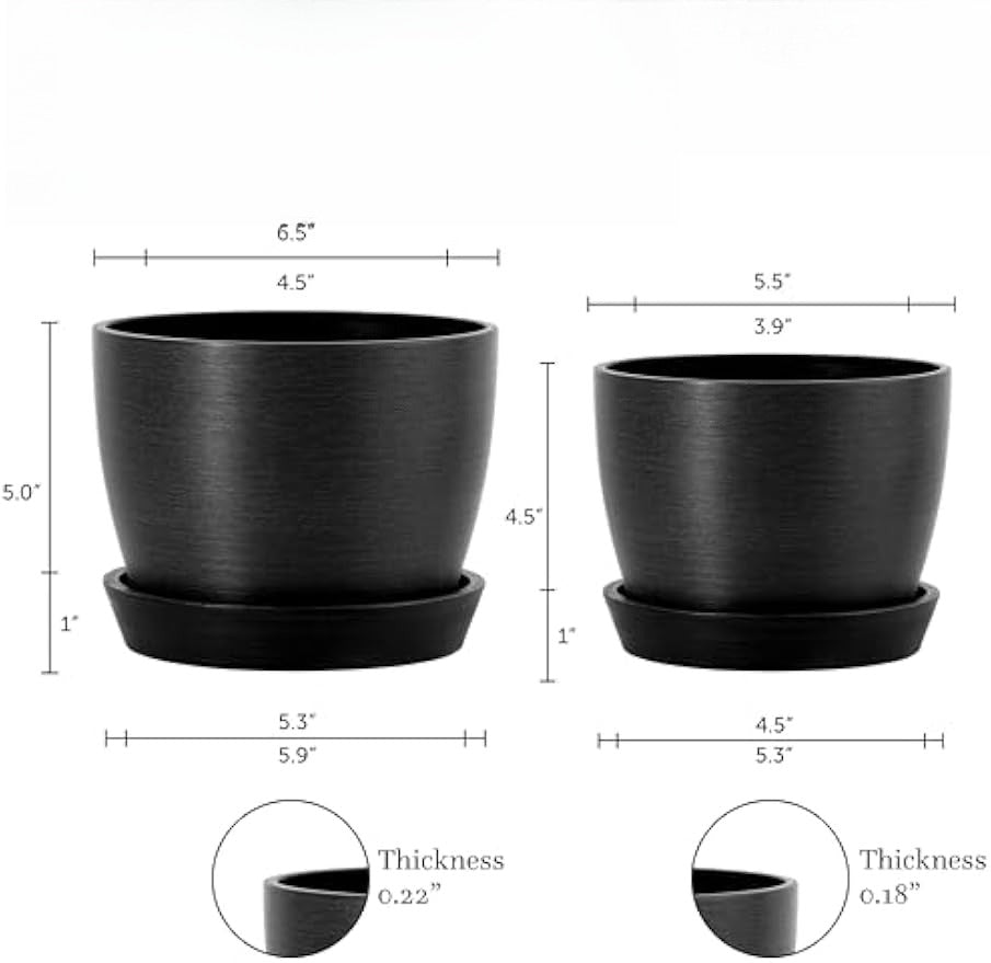 Kind Set of 2 Modern Plant Pots