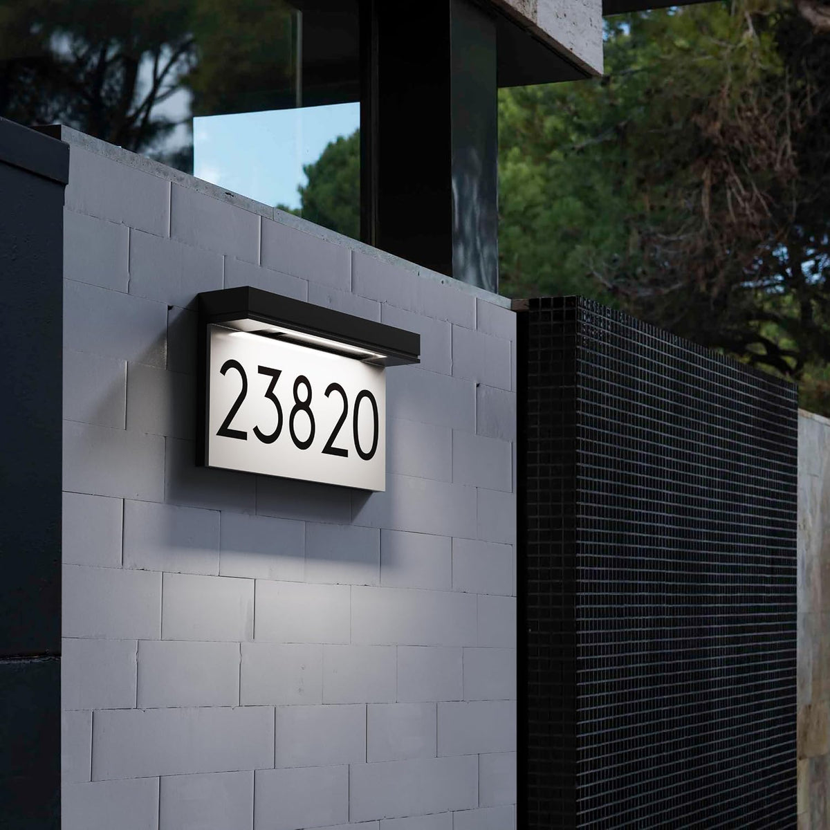 Solar LED Lighted House Number Address Sign