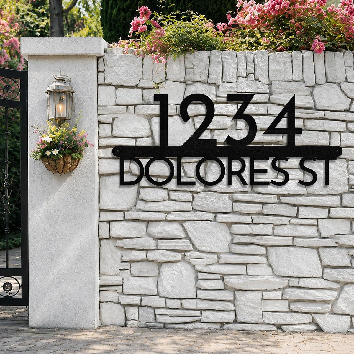 Custom Metal House Number Address Plaque
