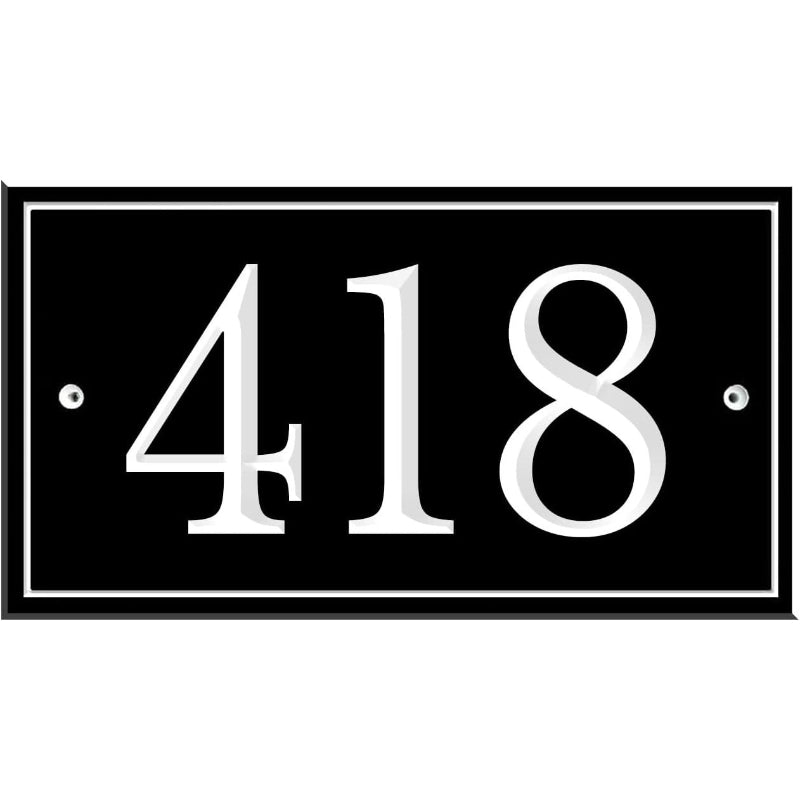 Carved PVC Custom House Number Address Plaque