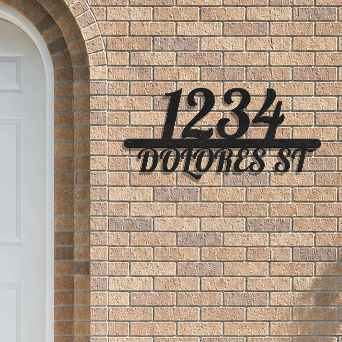 Custom Metal House Number Address Plaque