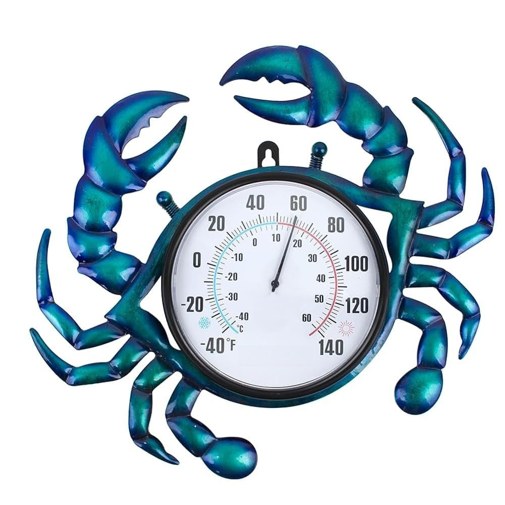 14" Crab Decorative Wall Thermometer