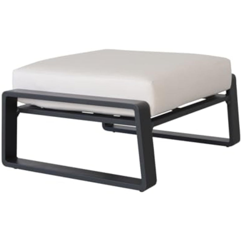 Aluminum Ottomans with Seat Cushions