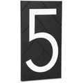 10" Vertical Modern Black House Number Address Sign